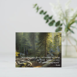 Heute bin ich klug zitieren Natur Landschaft Postkarte
