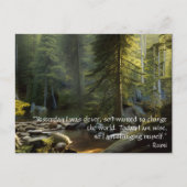 Heute bin ich klug zitieren Natur Landschaft Postkarte (Vorderseite)