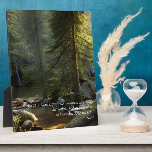 Heute bin ich klug zitieren Natur Landschaft Table Fotoplatte (Seite)