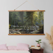 Heute bin ich klug zitieren Natur Landschaft Wandteppich Mit Holzrahmen (Schlafzimmer)