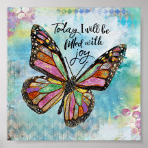 Heute bin ich mit Joy Poster ausgefüllt