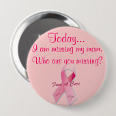 Heute bin ich vermisst in Rosa Button (Vorne & Hinten)