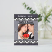 Heute der beste Preis! Save the Date mit Ihrem Fot Ankündigungspostkarte (Stehend Vorderseite)