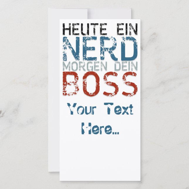 Heute ein Nerd, morgen dein Boss (Vorderseite)