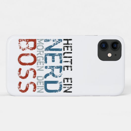 Heute ein Nerd, morgen dein Boss Case-Mate iPhone Hülle (Rückseite (Horizontal))