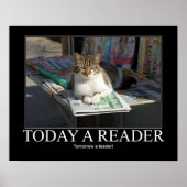 Heute ein Reader Cat Artwork Poster (Vorne)