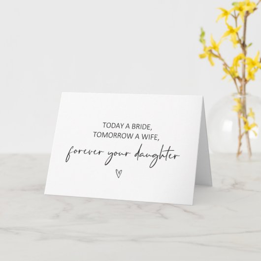 Heute eine Braut, morgen eine Ehefrau geklappt Kar Karte (Gelbe Blume)