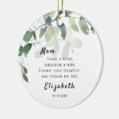 Heute eine Brautmutter der Braut Keepake Keramik Ornament (Links)