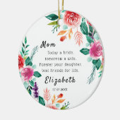 Heute eine Brautmutter der Braut Keepake Keramik Ornament (Links)