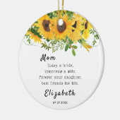 Heute eine Brautmutter der Braut Keepake Keramik Ornament (Links)