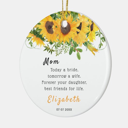 Heute eine Brautmutter der Braut Keepake Keramik Ornament (Links)