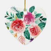 Heute eine Brautmutter des Bride Keepake Herzens Keramik Ornament (Hinten)