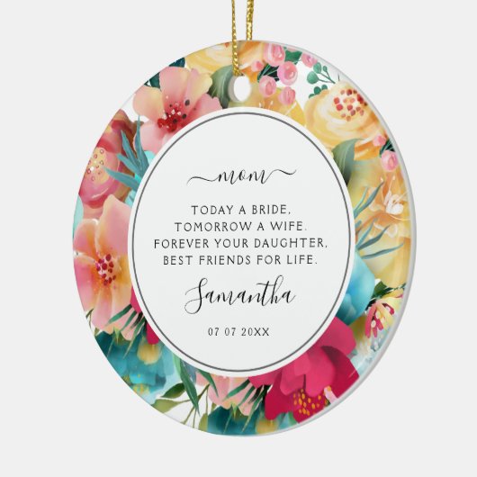 Heute eine Brautmutter des Fotos der Braut Keramik Ornament (Links)