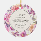 Heute eine Brautmutter des Fotos Florals Keramik Ornament (Vorne)