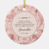 Heute eine Brautmutter des Fotos Florals Keramik Ornament (Vorne)