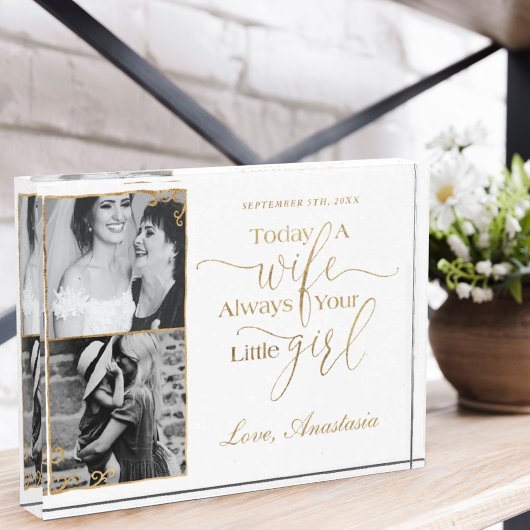 Heute, eine Ehefrau, immer dein kleiner Mädchentag Fotoblock