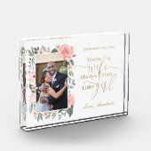 Heute eine Ehefrau, immer Ihr kleines Mädchen Rose Fotoblock (Links)