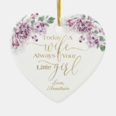 Heute eine Ehefrau immer Ihre kleine Mädchen Viole Keramik Ornament (Vorne)