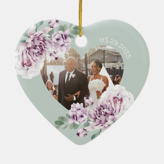 Heute eine Ehefrau immer Ihre kleine Mädchen Viole Keramik Ornament (Hinten)