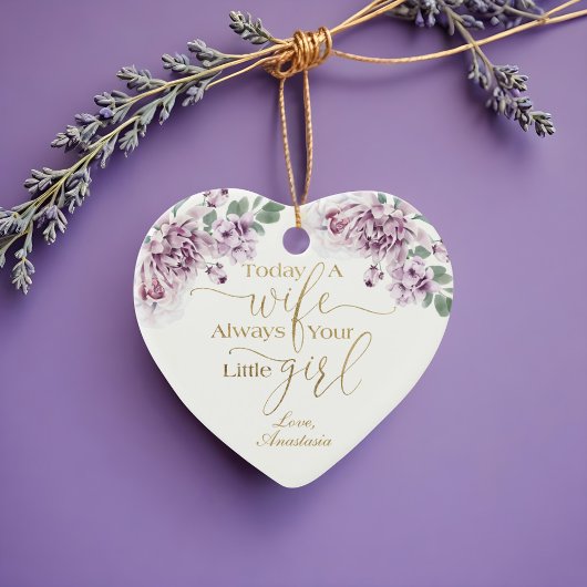 Heute eine Ehefrau immer Ihre kleine Mädchen Viole Keramik Ornament
