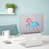 Heute entscheide ich mich, ein Einhorn zu sein Aufkleber (Laptop auf Schreibtisch)