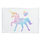 Heute entscheide ich mich, ein Einhorn zu sein Kissenbezug (Rückseite)
