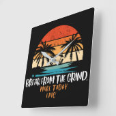 Heute Epic Palms BFTG Clock Quadratische Wanduhr (Winkel)