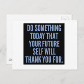 Heute etwas tun postkarte (Vorne/Hinten)