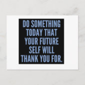 Heute etwas tun postkarte (Vorderseite)