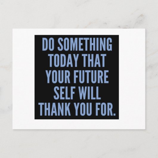 Heute etwas tun postkarte (Vorderseite)