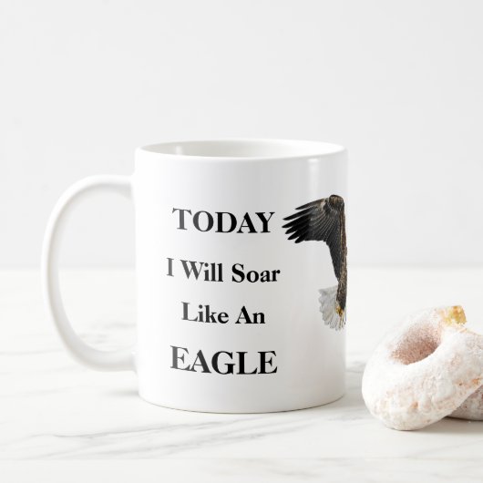 Heute fliege ich wie ein Adler.... Kaffeetasse (Mit Donut)