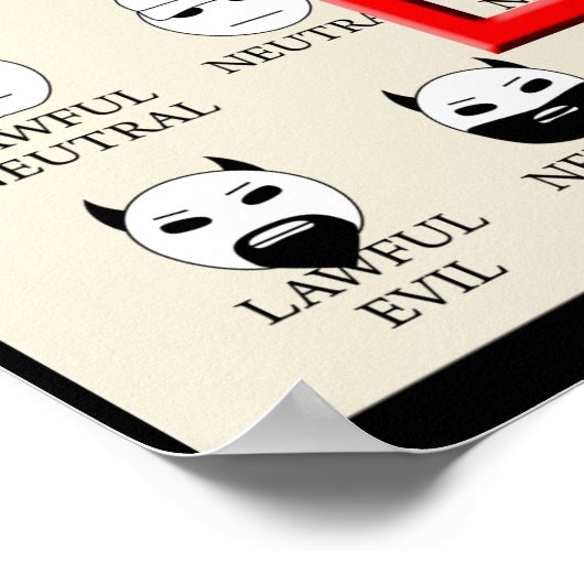 Heute fühle ich mich chaotisch neutral poster (Ecke)