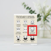 Heute fühle ich mich chaotisch neutral postkarte (Stehend Vorderseite)