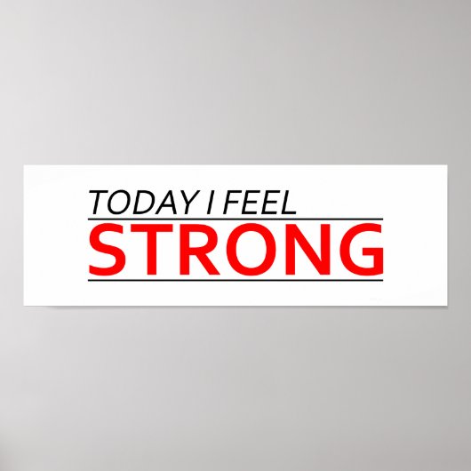 Heute fühle ich mich stark poster (Vorne)
