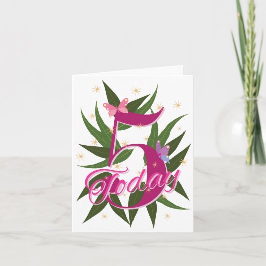 Heute fünf karte (Vorderseite)