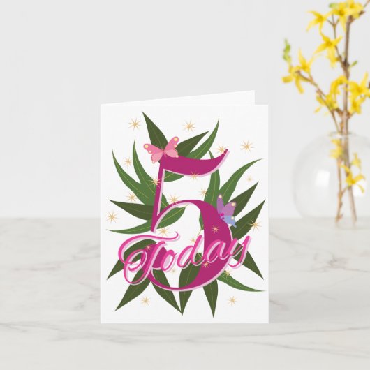 Heute fünf karte (Gelbe Blume)