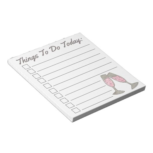 Heute gibt es unglaublich rosa Champagnerbride Notizblock (angewinkelt)