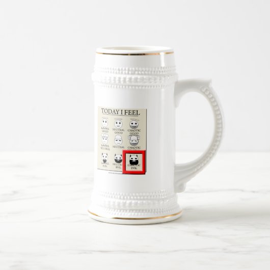 Heute glaube ich chaotischem Übel Bierglas (Rechts)