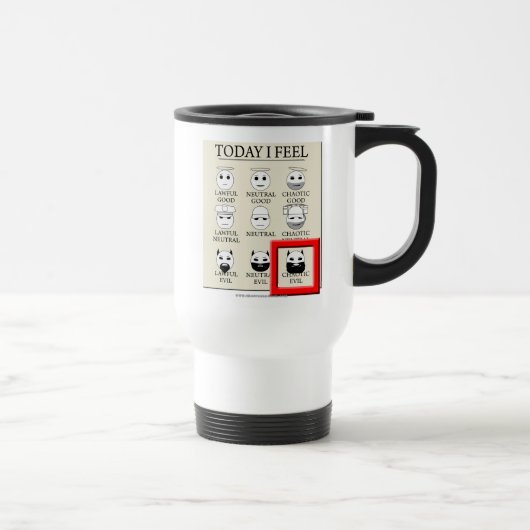 Heute glaube ich chaotischem Übel Reisebecher (Rechts)