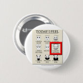 Heute glaube ich chaotischer neutraler Person Button (Vorne & Hinten)