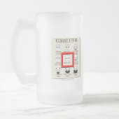 Heute glaube ich neutraler Person Mattglas Bierglas (Links)