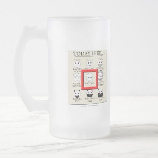 Heute glaube ich neutraler Person Mattglas Bierglas (Links)