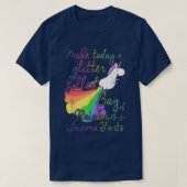 Heute Glitzer gefüllt Tasche mit Regenbogen und Un T-Shirt (Design vorne)