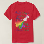 Heute Glitzer gefüllt Tasche mit Regenbogen und Un T-Shirt (Design vorne)