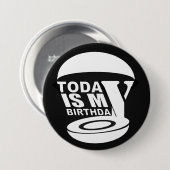 Heute habe ich Geburtstag Button (Vorne & Hinten)