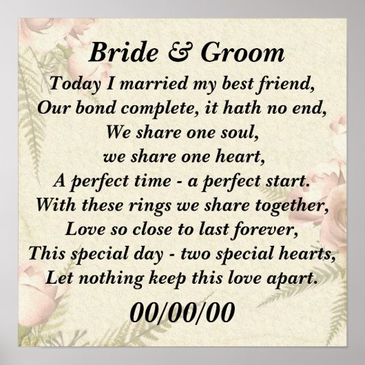 Heute habe ich meine beste Freundin verheiratet, u Poster (Vorne)