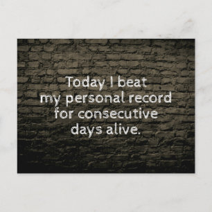 Heute habe ich meinen persönlichen Rekordwitz gesc Postkarte