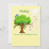 Heute haben wir unsere Probleme kostenlos Set Einladung (Vorderseite)