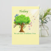 Heute haben wir unsere Probleme kostenlos Set Einladung (Stehend Vorderseite)