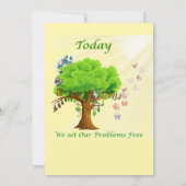 Heute haben wir unsere Probleme kostenlos Set Einladung (Rückseite)